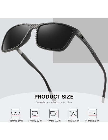 Gafas de sol polarizadas DioKiw UV400 para hombres - 3 colores