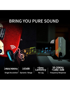 Sistema Inalámbrico FLAMMA FW10 2.4GHz 4 Canales Guitarra 2