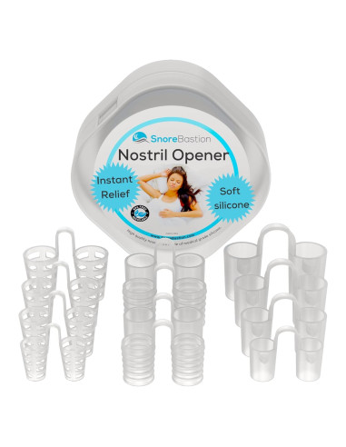 Dilatores Nasales Anti-Ronquidos Snore Bastion - 12 Piezas