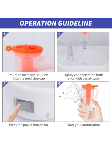 Compresor de Malla Lesofi para Respiración - Nebulizador Compacto
