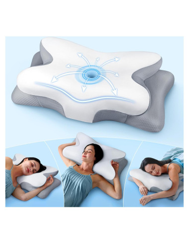 Almohada Cervical Cozyplayer Reina Espuma de Memoria Enfriante