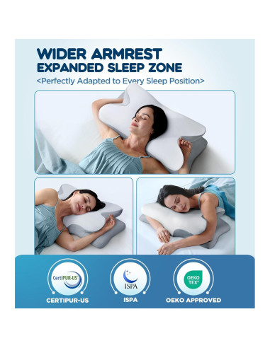 Almohada Cervical Cozyplayer Reina Espuma de Memoria Enfriante