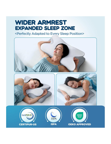 Almohada Cervical Cozyplayer Reina Espuma de Memoria Enfriante