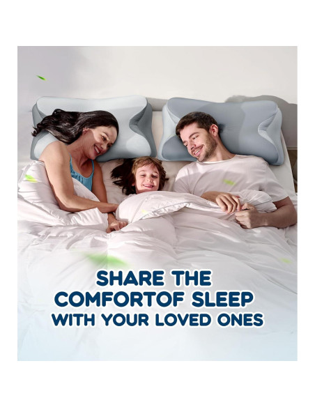 Almohada Cervical Cozyplayer Reina Espuma de Memoria Enfriante