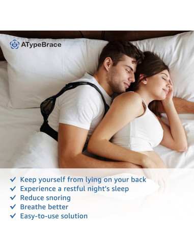 Chaleco Anti Ronquidos ATypeBrace - Duerme de Lado, Negro