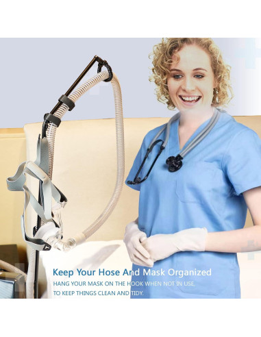 Soporte de Manguera CPAP LONYEON - Base Triangular Fija