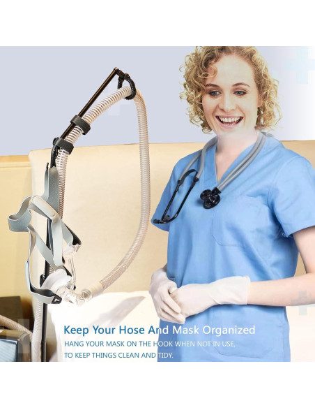 Soporte de Manguera CPAP LONYEON - Base Triangular Fija