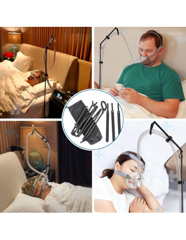 Soporte de Manguera CPAP LONYEON - Base Triangular Fija