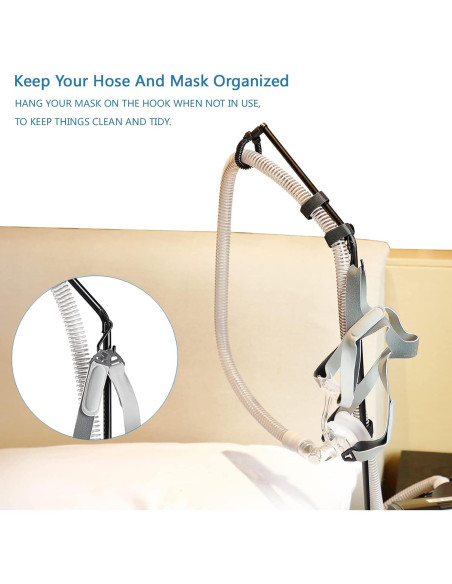 Soporte de Manguera CPAP LONYEON - Base Triangular Fija