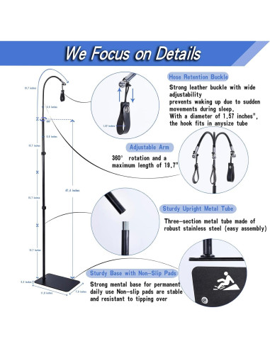 Soporte de Manguera CPAP Lerboai Ajustable Antienredos