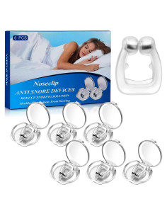 Clip Nasal Anti Ronquidos Shaostain 6PCS Silicona Blanca