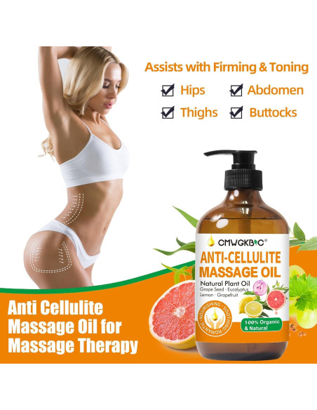 Aceite Anticelulitis CMWGKBC 200ml para Masaje y Tonificación