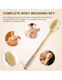 Juego de Cepillos Secos DEBETOOL - Corporal y Facial 2