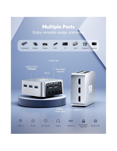 Mini PC ACEMAGICIAN T8PLUS N100 12GB 256GB 4K HDMI