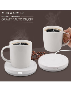 Calentador de Taza Inducción BESTINNKITS 14oz Blanco 2