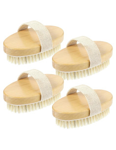 4 Cepillos Corporales Exfoliantes Lemecima de Cerda Natural