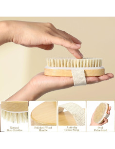 4 Cepillos Corporales Exfoliantes Lemecima de Cerda Natural 2