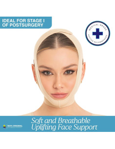 Faja Reductora Facial M&D Mentonera Beige Postquirúrgica 2