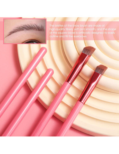 2 Cepillos de Cejas Multifuncionales LSxia 14cm Angulados