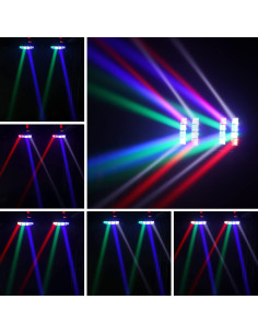 Luces de Cabeza Móvil Czgor 2 Paquete RGBW 8x3W DMX 2