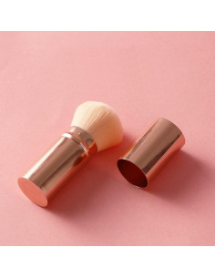 Brocha Kabuki Retráctil RN BEAUTY Oro Rosa 10.5 cm 2