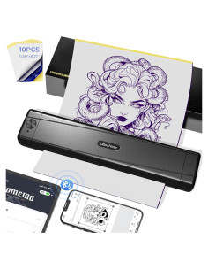 Impresora Tatuajes TATTMUSE A887-BK Inalámbrica Bluetooth