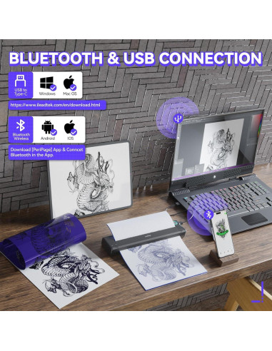 Impresora de Plantillas de Tatuajes PeriPage P90 Inalámbrica