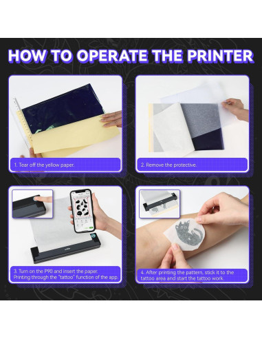 Impresora de Plantillas de Tatuajes PeriPage P90 Inalámbrica