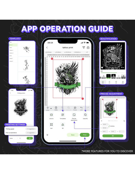 Impresora de Plantillas de Tatuajes PeriPage P90 Inalámbrica
