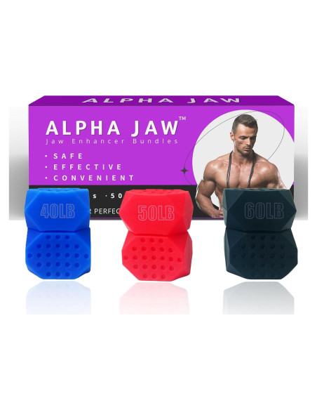 Alpha Jaw Entrenador Facial 3.0 - Ejercitador de Mandíbula 6 PCS