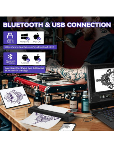Impresora de Plantillas de Tatuajes PeriPage P90 Inalámbrica 2