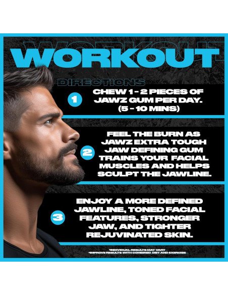 Chicle Jawz Gum Blue Razz - 4 Paquetes Sin Azúcar