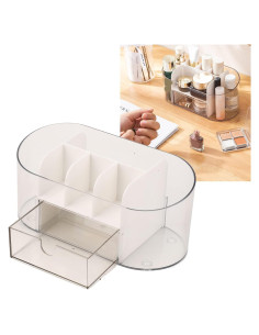 Organizador de Maquillaje Tissting Blanco 19x9x8.5cm ABS