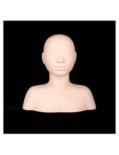 Cabeza de Maniquí de Maquillaje Newshair Silicona 36.8 cm