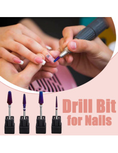 4 Pcs Brocas de Lima de Uñas Bestgle 5 en 1 Profesional 2