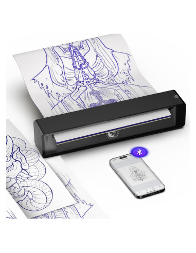 Impresora de Tatuajes Wormhole Inalámbrica Bluetooth A4