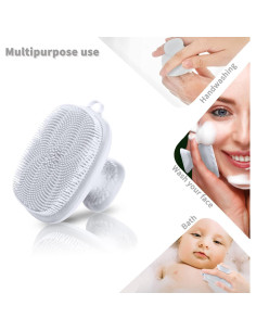 Cepillo Facial VWMYQ de Silicona para Hombres Blanco 2