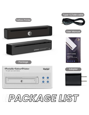 Impresora de Tatuajes Wormhole Inalámbrica Bluetooth A4
