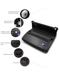 BIOMASER Impresora de Plantillas de Tatuaje 20 Papeles 2