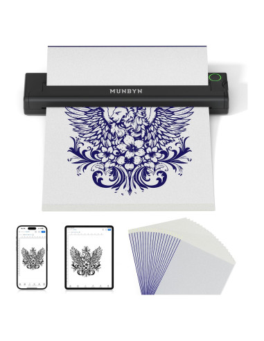 Impresora de Plantillas de Tatuaje MUNBYN ITP05 Inalámbrica