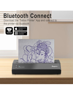 Impresora de Plantillas de Tatuaje Bagana Térmica Inalámbrica 2