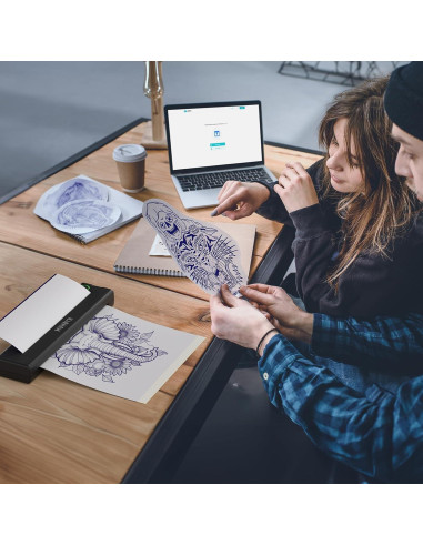 Impresora de Plantillas de Tatuaje MUNBYN ITP05 Inalámbrica