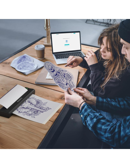 Impresora de Plantillas de Tatuaje MUNBYN ITP05 Inalámbrica