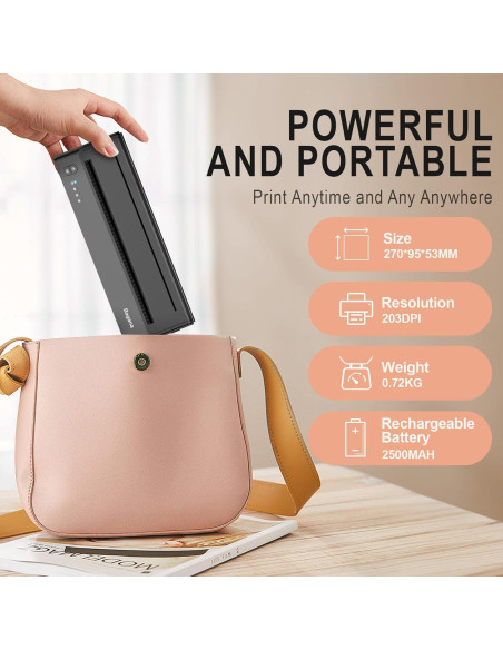 Impresora de Plantillas de Tatuaje Bagana Térmica Inalámbrica