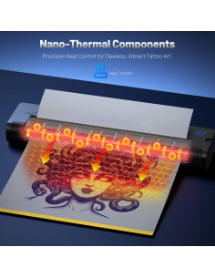 Impresora de Tatuajes EXTOLINK A41 Inalámbrica 2600mAh 2