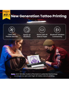 Impresora de Tatuajes Phomemo TP81 Bluetooth + 10 Papeles 2