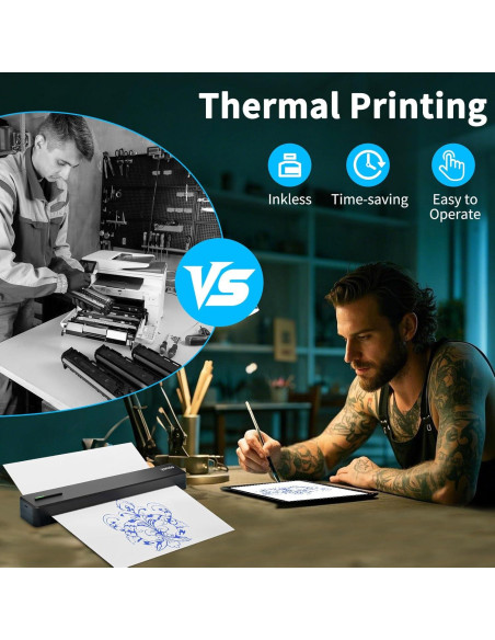 Impresora de Tatuajes Yanxio C80 Portátil Bluetooth 0.54 kg