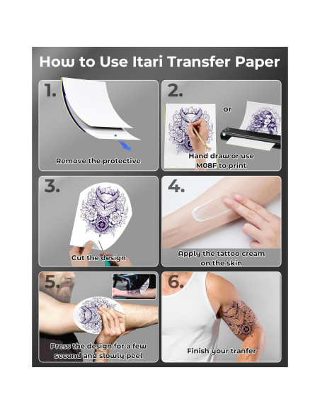 Papel de Transferencia Itari A4 35 Hojas para Tatuajes