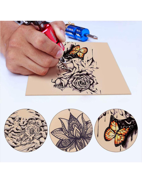 Piel de Práctica de Tatuaje Autdor 20 Piezas 18.74x14.22 cm Piel de Práctica de Tatuaje Autdor 20 Piezas 18.74x14.22 cm