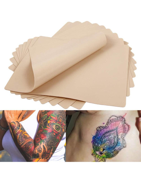 Piel de Práctica de Tatuaje Autdor 20 Piezas 18.74x14.22 cm Piel de Práctica de Tatuaje Autdor 20 Piezas 18.74x14.22 cm